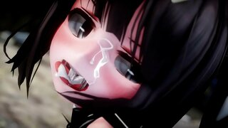 Futanari Tüdruk Sugu Lahing Ahegao